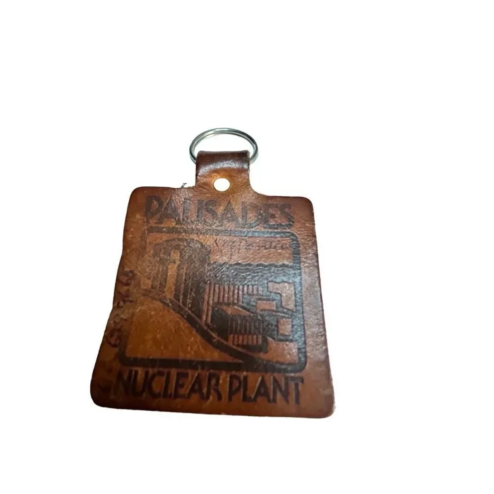 Palisades Nuclear Plant Leather Key Chain